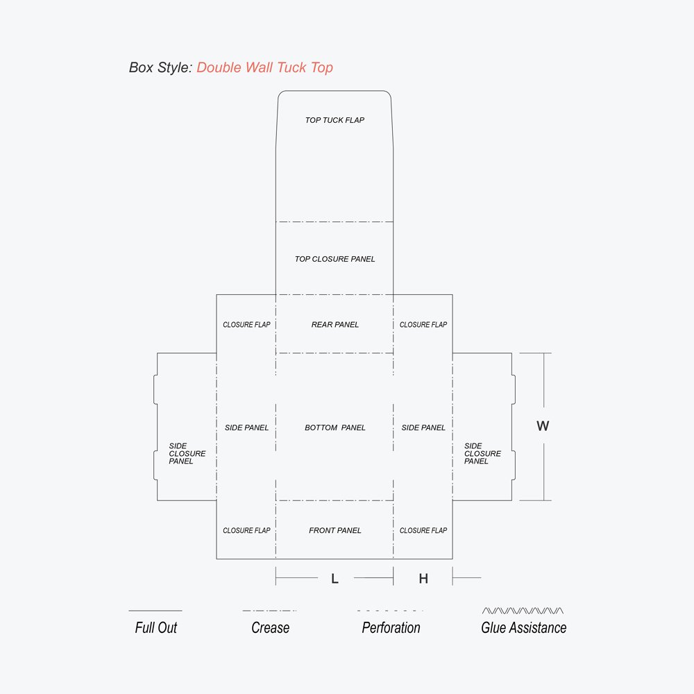 Double-Wall-Tuck-Top-Box-Dieline-Template