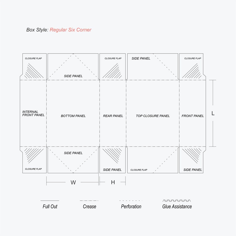 Regular-Six-Corner-Box-Dieline-Template